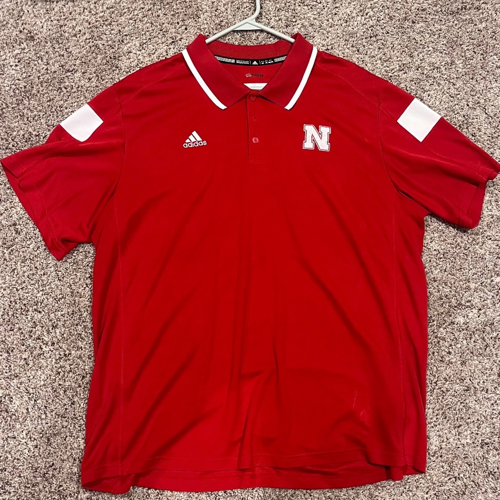 Men's Adidas Nebraska Huskers Polo